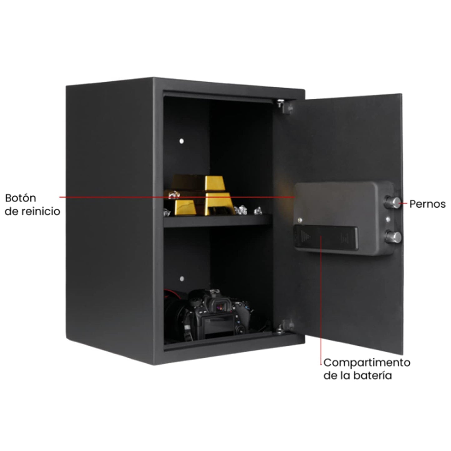 Kishnell | Caja Fuerte Seguridad Grande Huella Y Luz Smith 50EDJ