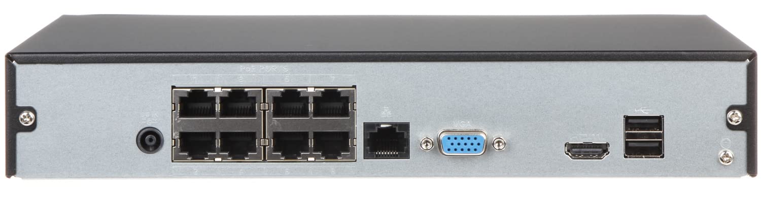 Dahua NVR Technology Lite DHI-NVR1108HS-8P-S3/H, 8 Canales, 1920 x 1080 Pixeles, 1080p, 8 TB, SATA, -10-45 C