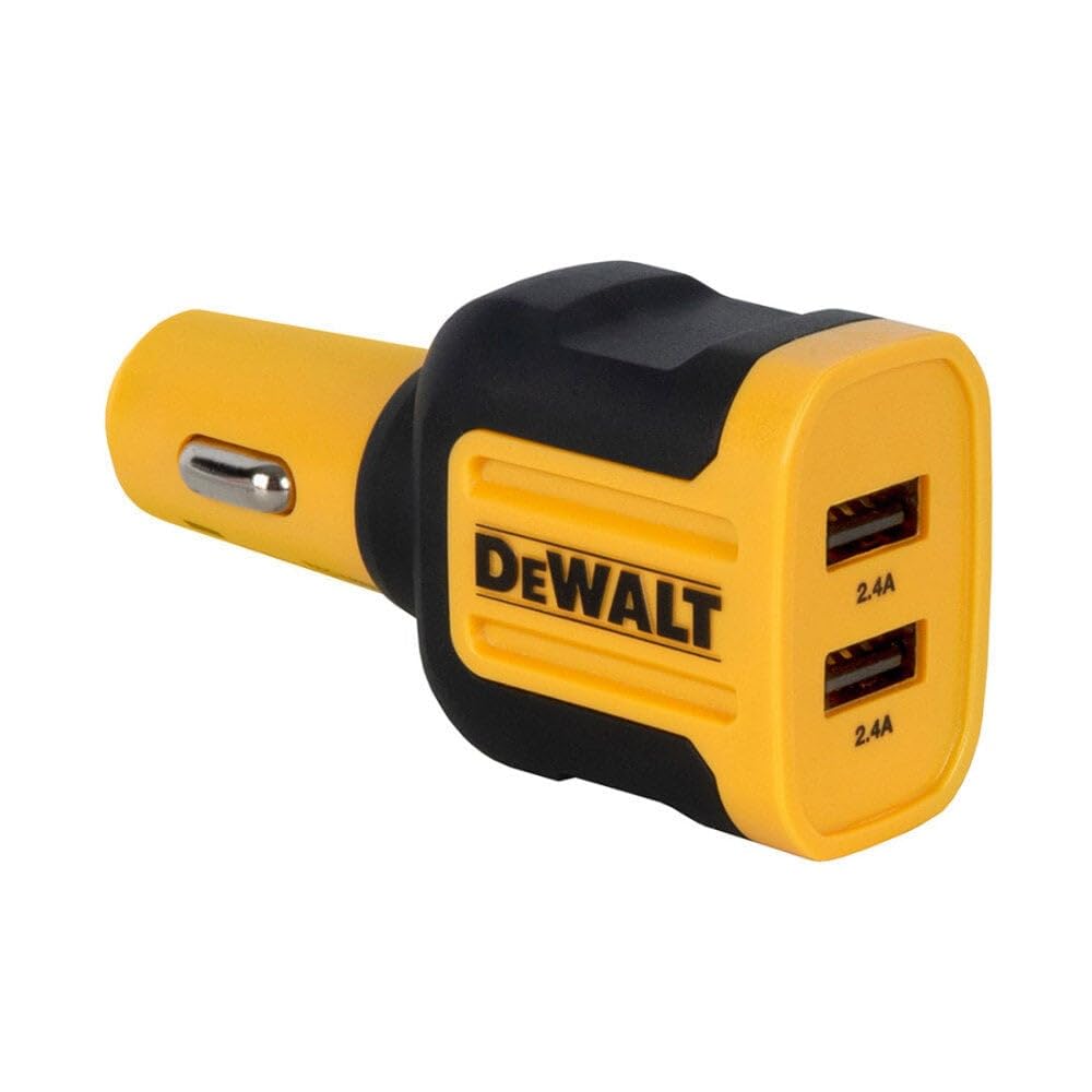 Dewalt Cargador de Coche USB de 2 Puertos - Carga rápida de 24W USB-A de Doble Puerto para iPhone 14 13 12 11 Pro MAX X XR XS 8 Plus 6s iPad - Compatible con Samsung Galaxy S22 S21 S10 Plus S7 GPS