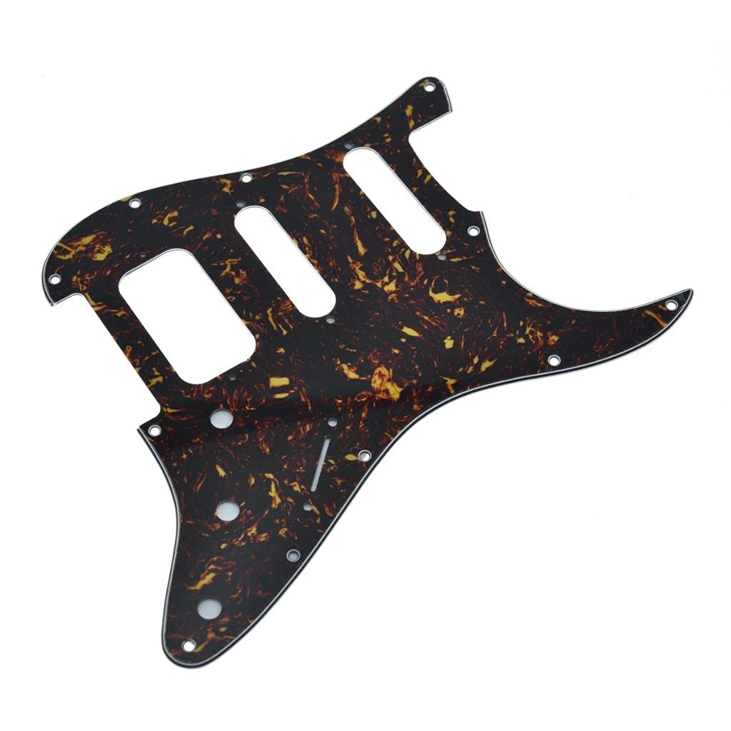 Dopro Golpeador de guitarra Strat HSS de 11 agujeros, 2 tripulaciones Humbucking para American FD Stratocaster Dark Tortoise