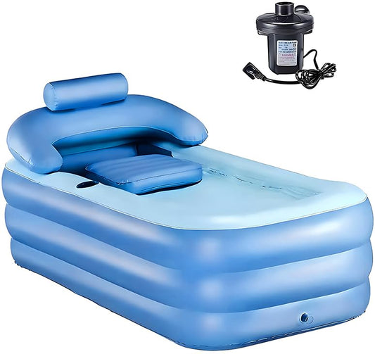 Bañera Inflable Rawtank Azul con Bomba de Aire y Cubierta para Adultos