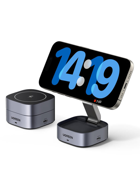 Cargador Inalámbrico Plegable UGREEN Magnética con Carga Rápida Qi para iPhone y AirPods