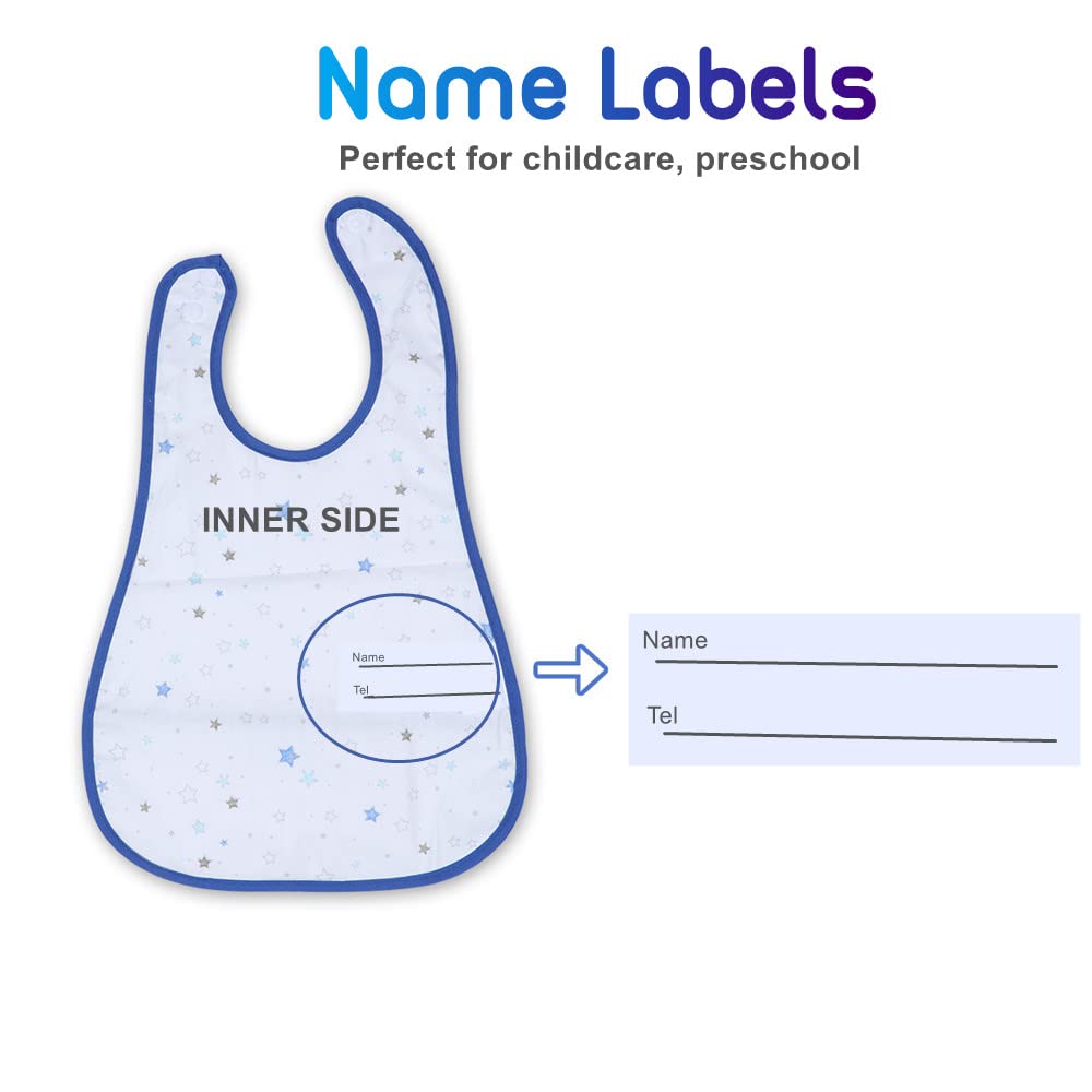 Norinori Babero impermeable para bebé, babero de alimentación con bolsillo para bebé, niño, niña, lavable, 6-37 M
