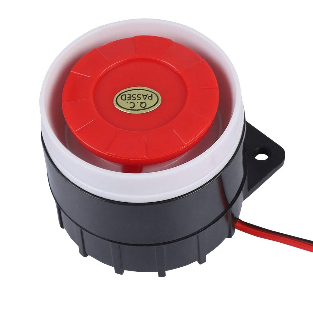 DC 12V Alarma Cableada, Sirena de Bocina Ruidosa de Alarma de Seguridad para el Hogar, Bocina Alarma Zumbador (120dB)