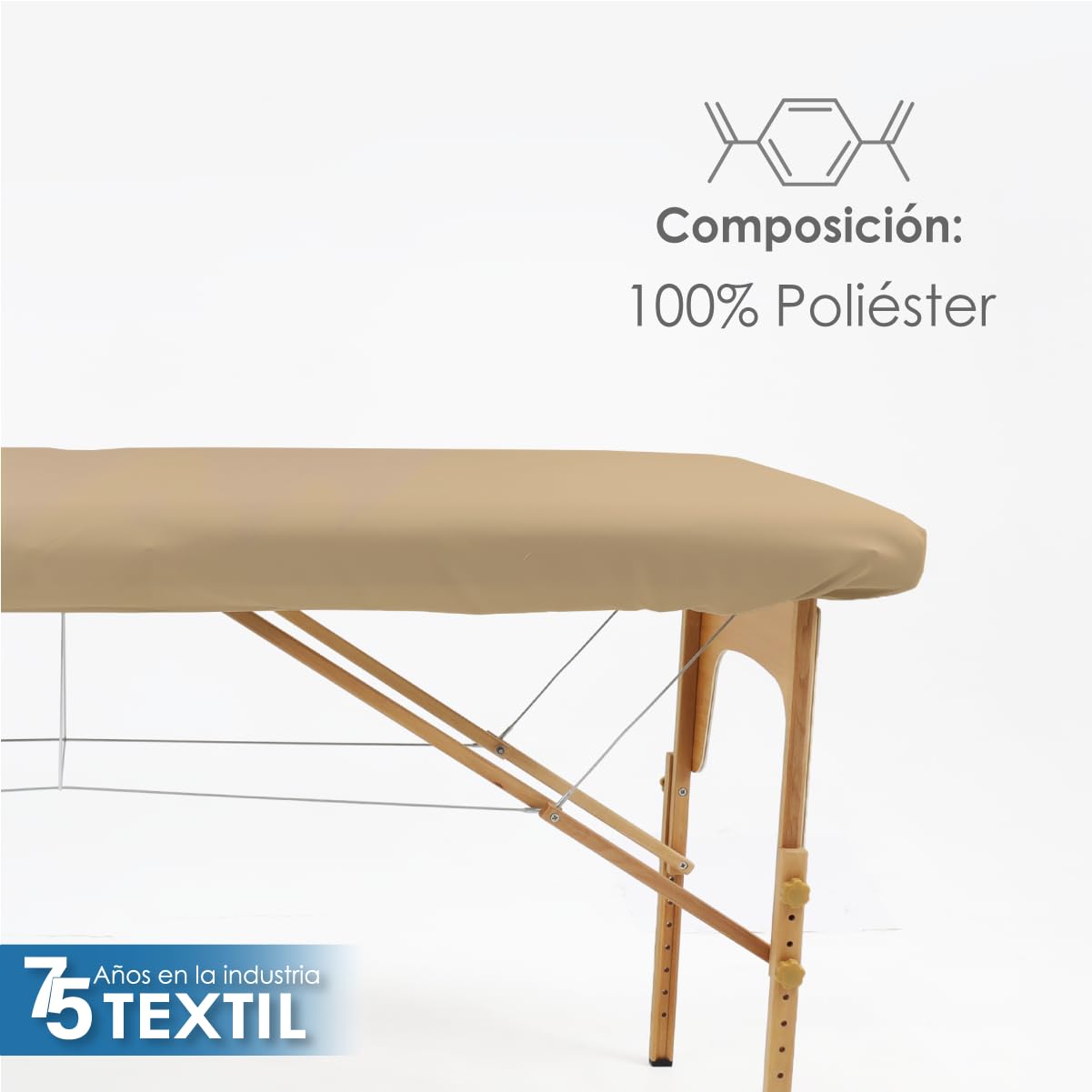 La Nueva Perla Juego Sabana Camilla Masaje Spa Exploracion Microfibra Color (Beige, 1 Juego (2 Piezas))