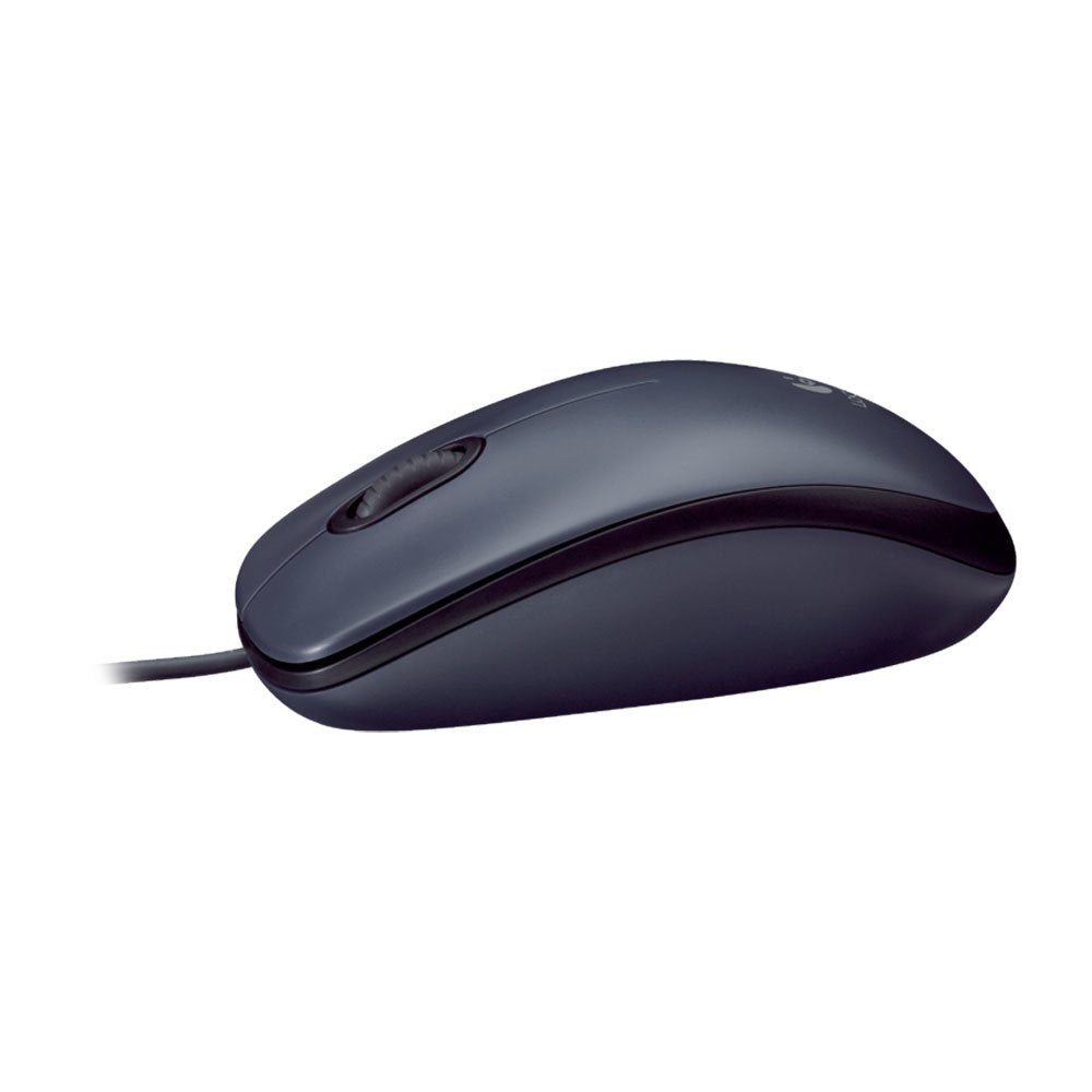 Logitech M90 Mouse con Cable USB, 3 Botones, Seguimiento Óptico, 1000 DPI, Ambidiestro, Compatible con PC, Mac, Laptop - Negro