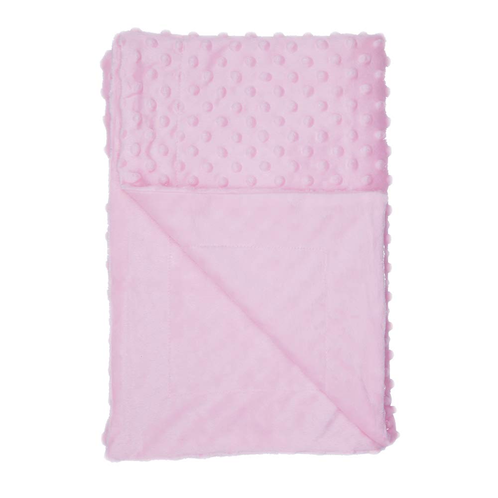 Annlaite - Manta unisex para bebé, suave para bebé, manta de forro polar Sherpa de 30 x 40 pulgadas, color rosa
