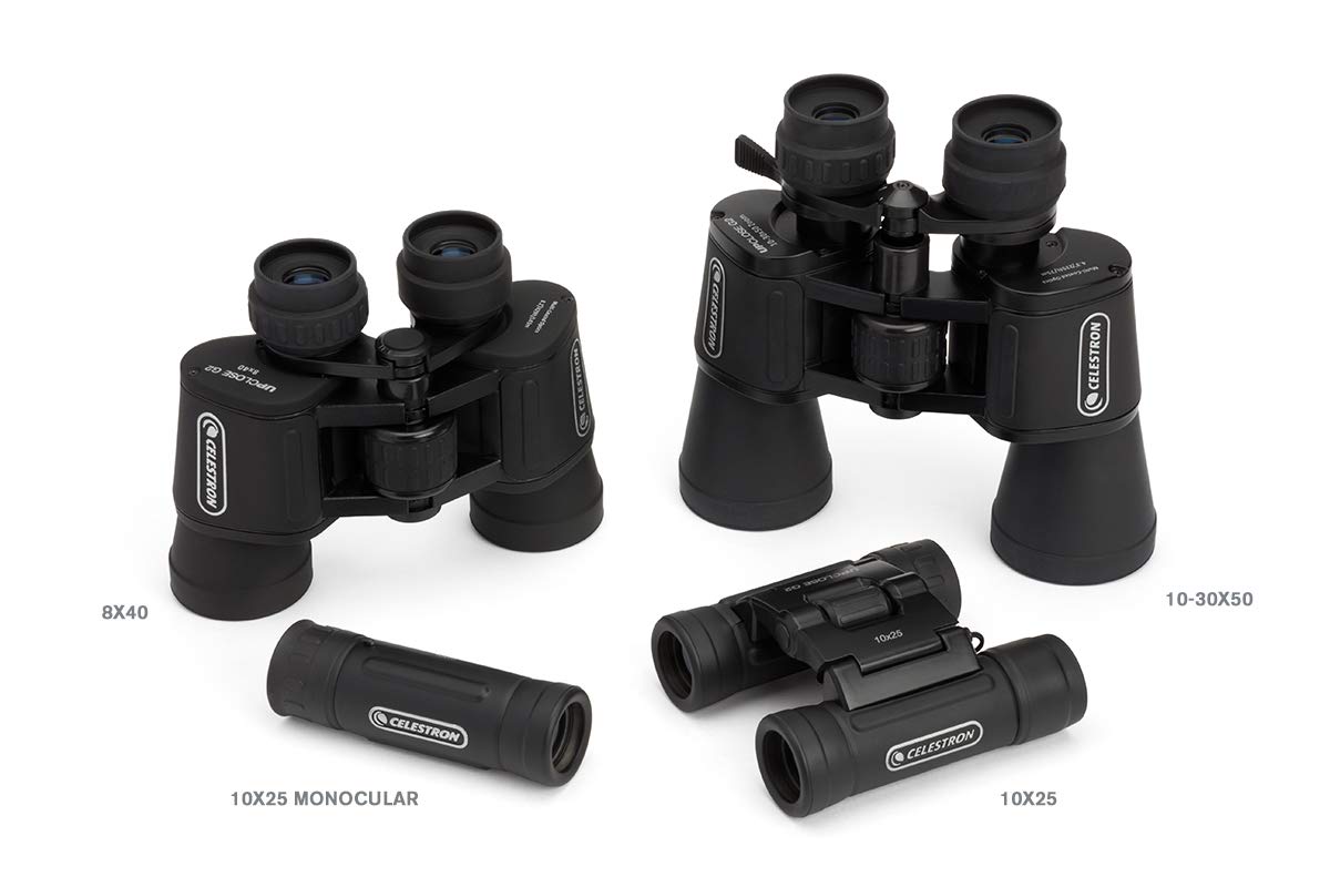 Celestron – Binocular UpClose G2 8x21 – Óptica de Revestimiento múltiple para observación de Aves, Vida Silvestre, Paisaje y Caza, prismático de Techo para Principiantes – Incluye Funda de Transporte