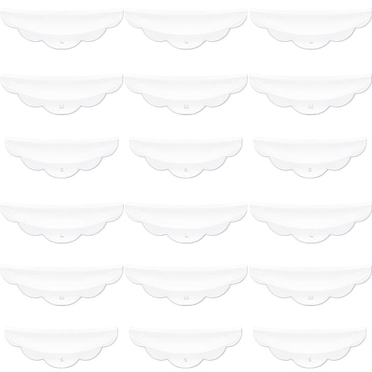 48 Piece Silicone Eyelash Perming Curler (S, M, L), Eyelash Perm Silicone Pad, Lash Lift Rods Makeup Tool (White)