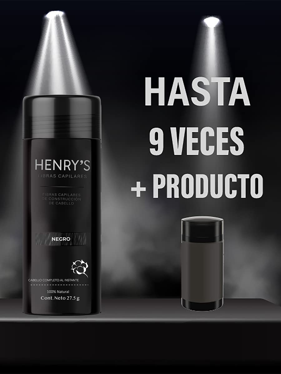 Fibras Capilares, NEGRO, Solución para la Calvicie, Caida de Cabello, Alopecia o falta de Volumen. 27.5 gramos, Sin aplicador. Fibras de Construcción de Cabello. Ideal para el Cabello Delgado. Fibras de Algodón 100% Natural. Voluminizador y texturizador d