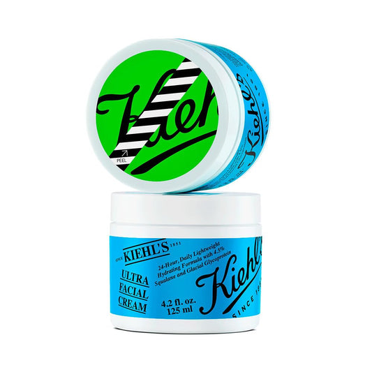 Kiehl's Christmas, Ultra Facial, Crema Facial Hidratante edición especial, Refuerza la Barrera de la Piel e Incluso Hidrata la Piel Sensible por 72 hrs., Con Escualano, 125 ml