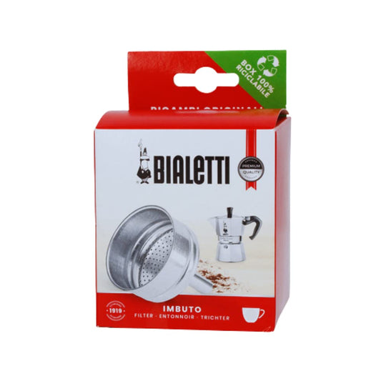 Bialetti Piezas de repuesto, incluye 1 filtro de embudo, compatible con Moka Express, Fiammetta, Break, DAMA, Moka Timer y Rainbow (6 tazas)