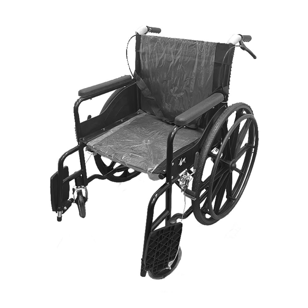 Silla de Ruedas Andafacil Todo Terreno Negro Económica Portátil Alta Calidad para Adultos Mayores