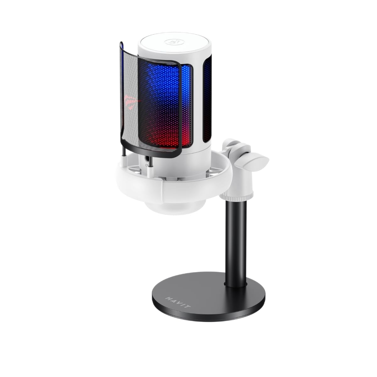 Micrófono para Juegos Havit RGB Cardioide USB 3,5 mm y Reducción de Ruido