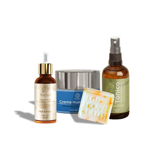 Kit Facial Piel Seca MatiMati-Antiedad, Rutina facial 1 pieza