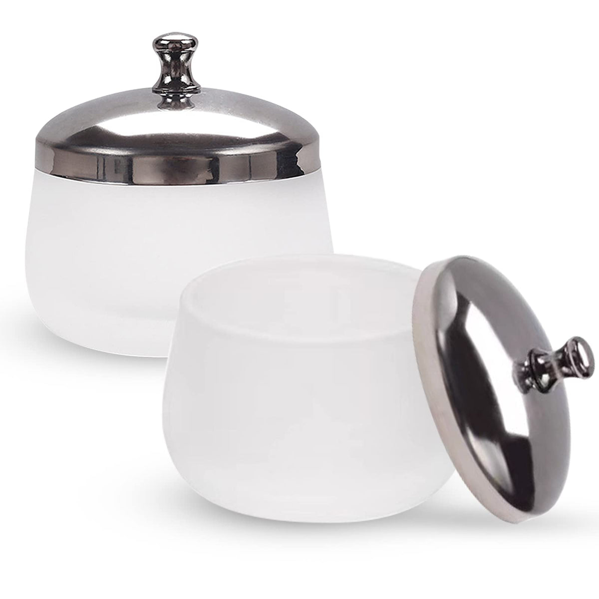 Plato de Vidrio Honey Joy Mate Acrílico Vidrio con Tapa para Nail Art Kit 2 Piezas