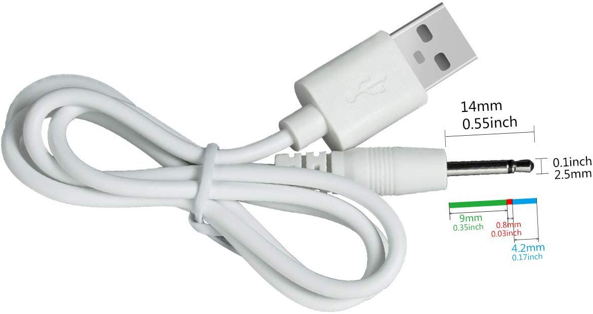 Cable de Carga DC 2.5mm USB Adapter Repuesto