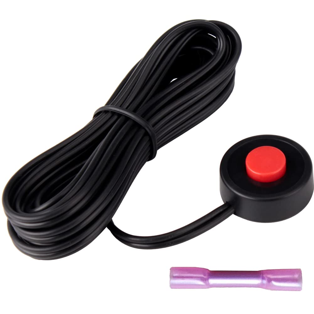 Botón de Bocina FARBIN Rojo con Tapa e Interruptor Redondo de 3 Metros para Bricolaje Electrónico