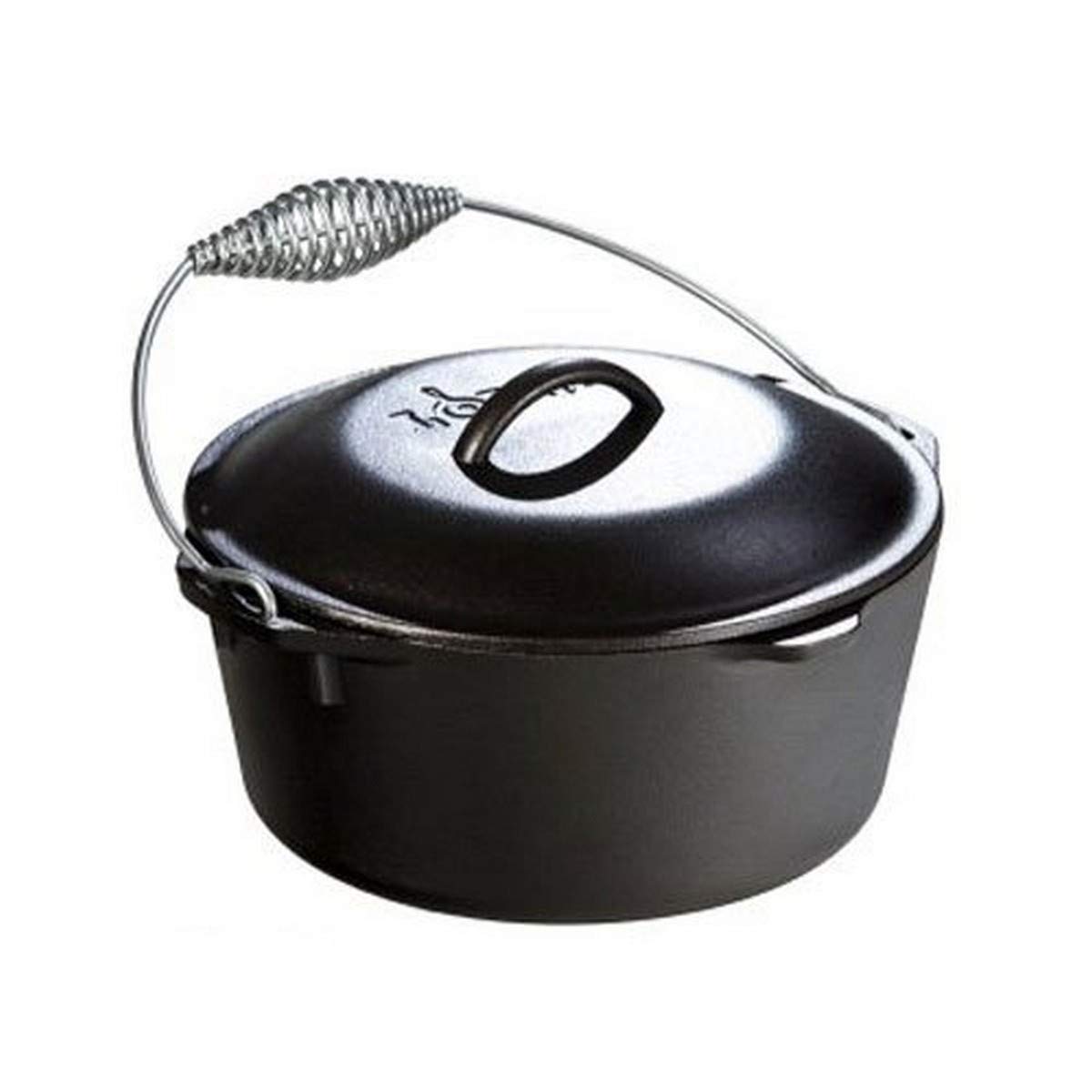 Lodge 5 Quart Cast Iron Dutch Oven - cacerolas (Negro, Plata, Negro / Plateado, Hierro fundido, Hierro fundido, EE.UU.)