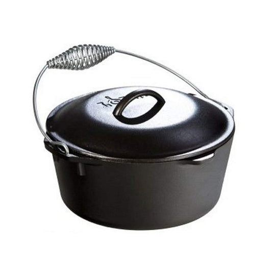 Lodge 5 Quart Cast Iron Dutch Oven - cacerolas (Negro, Plata, Negro / Plateado, Hierro fundido, Hierro fundido, EE.UU.)