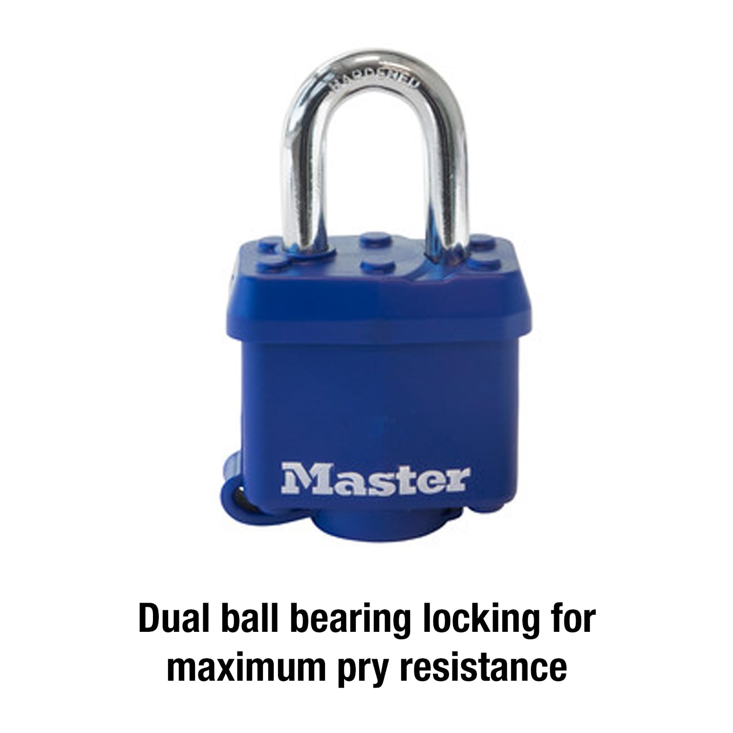 Candado Laminado Master Lock Azul con Cubierta para Intemperie