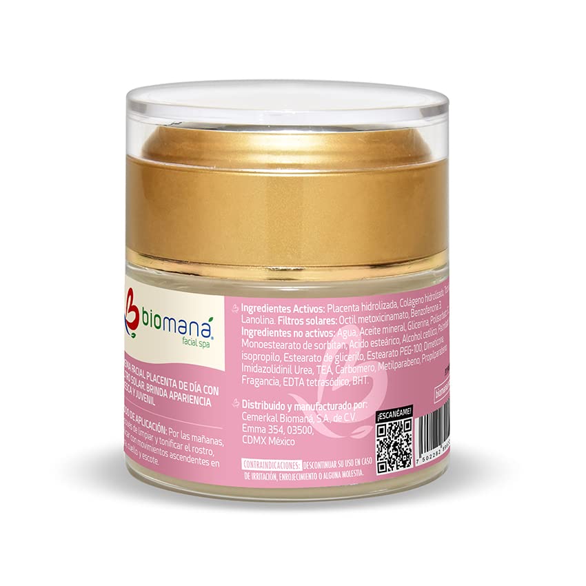 Biomaná Kit Promoción Placenta (Crema de día FPS 50+, Crema de noche y Gel contorno de ojos)