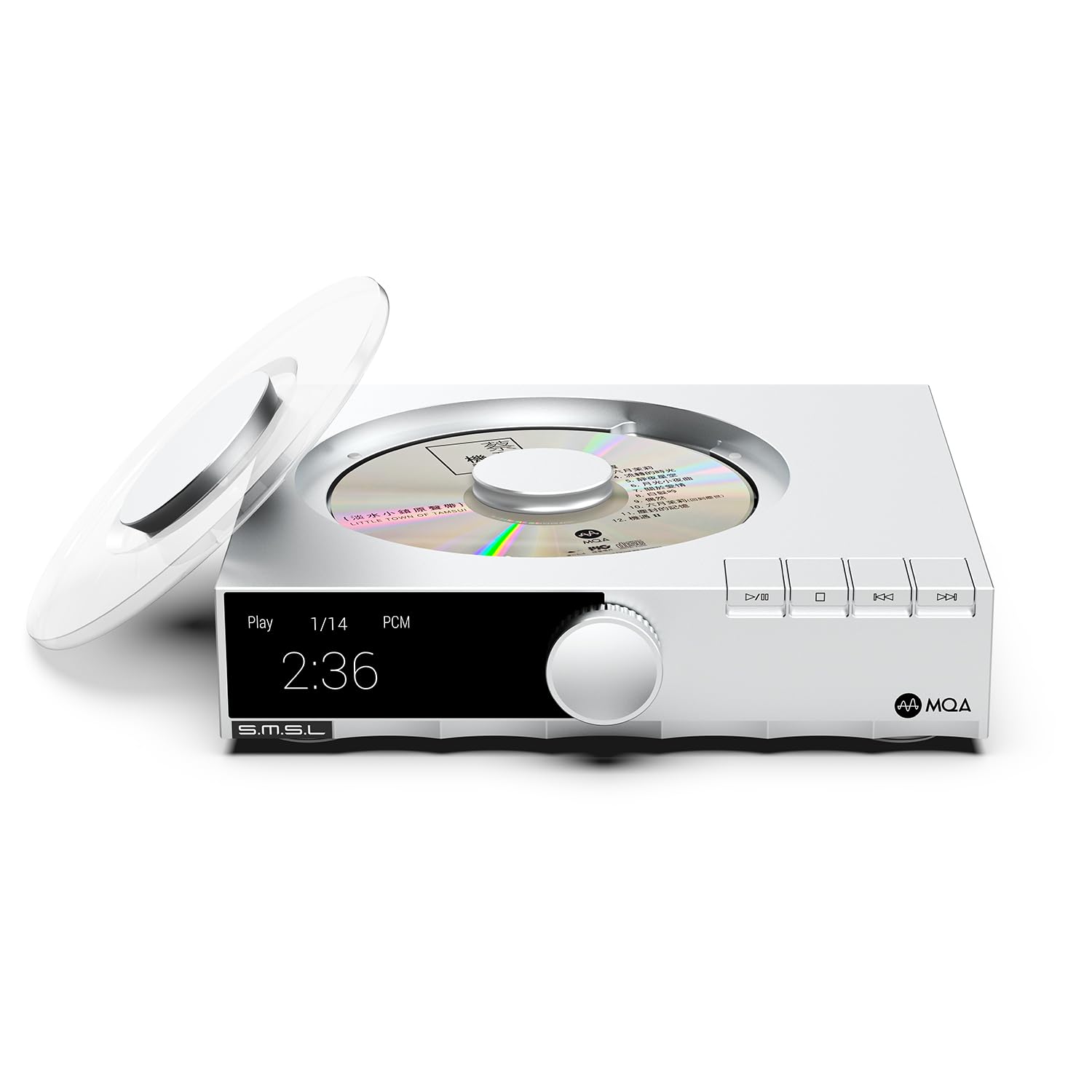 SMSL PL200T Reproductor de CD MQA-CD Transporte Reloj Entrada Salida P.A.S.S. Sistema óptico coaxial AES I2S Salida /Reproductor de CD Entrada con mando a distancia