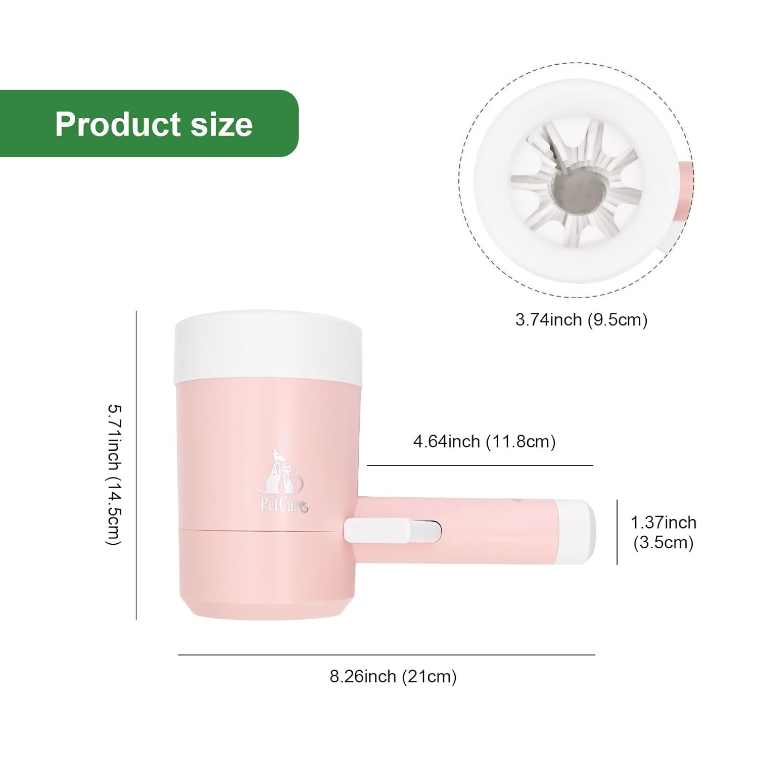 Lavadora de Patas de Perro, Cepillo para Perro, Limpiador de Patas para Perro, Taza de Cepillo de Limpieza de Lavado con cerda de Silicona Suave, para Aseo Pies de Perros Viaje Hogar (Rosa)
