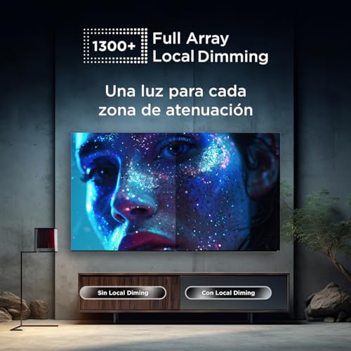 Smart TV TCL 65QM741G en Negro QLED-MiniLED con Google TV Compatibilidad Alexa