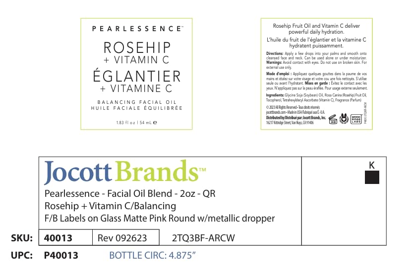 Pearlessence Rosehip + Vitamin C Balancing Facial Oil, 1.83 fl. oz.