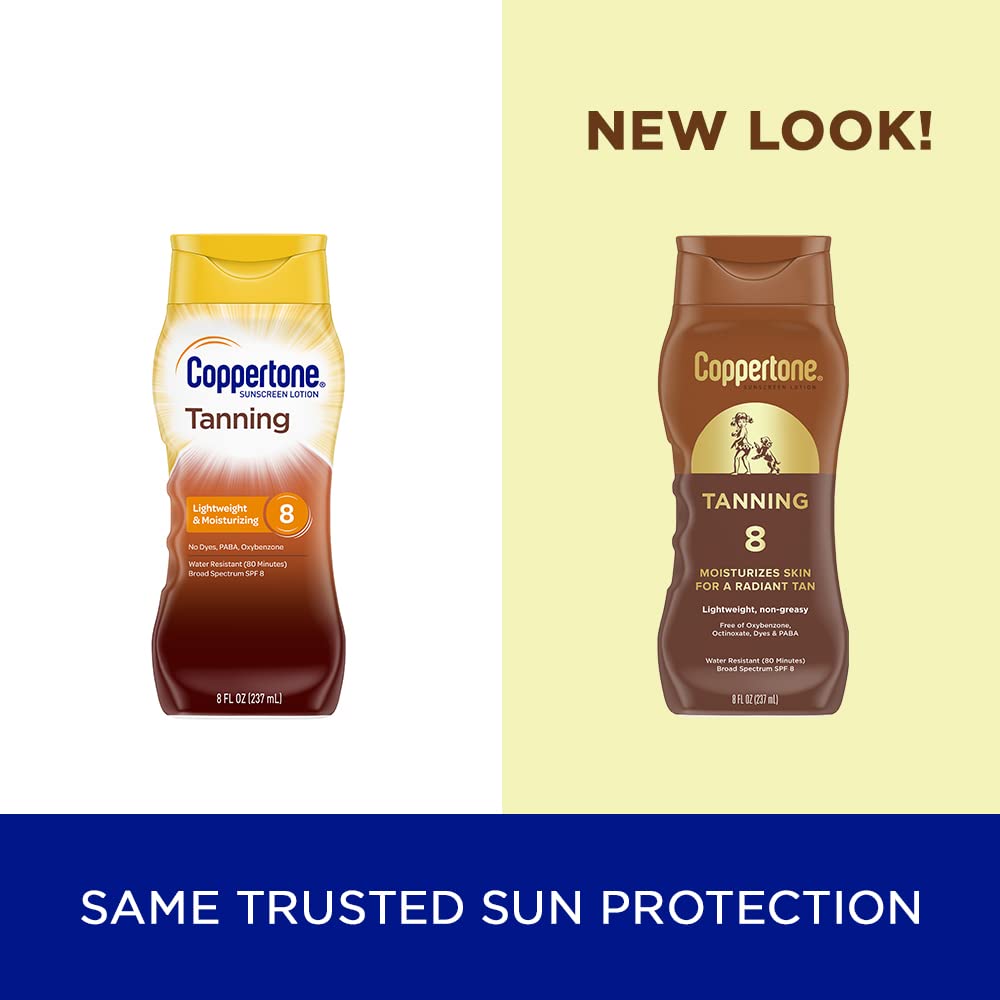 Loción de Bronceado Coppertone SPF 8 LigeraFormato 8 Ounces