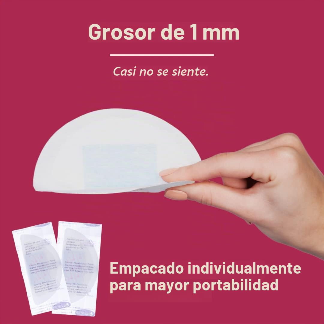 Discos absorbentes de lactancia desechables ultradelgadas, de NatureBond - Almohadillas contorneadas para lactancia, ligeras y altamente absorbentes (120 Pzas)