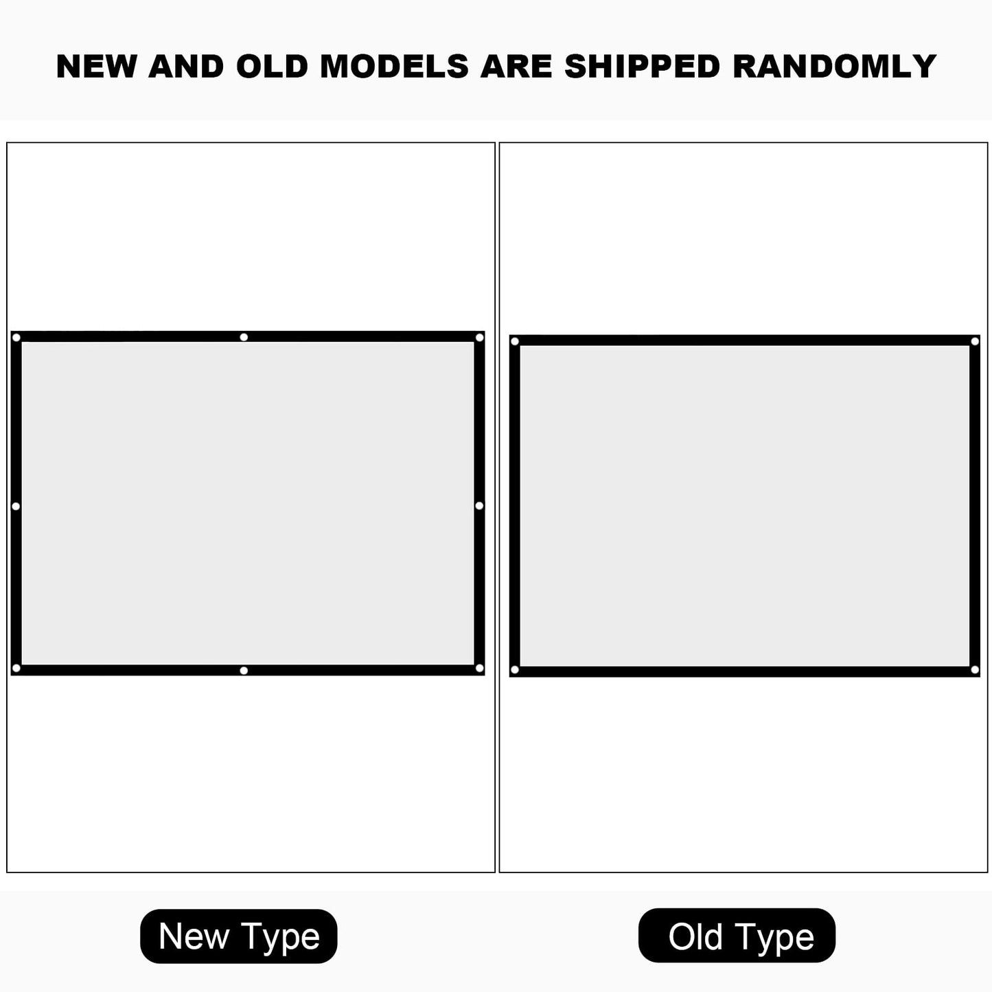 Zopsc Pantalla de portátil Pantalla de proyección de Cortina de de 60-100 Pulgadas portátil Plegable sin Pliegue en 4: 3, para películas(100 Pulgadas)