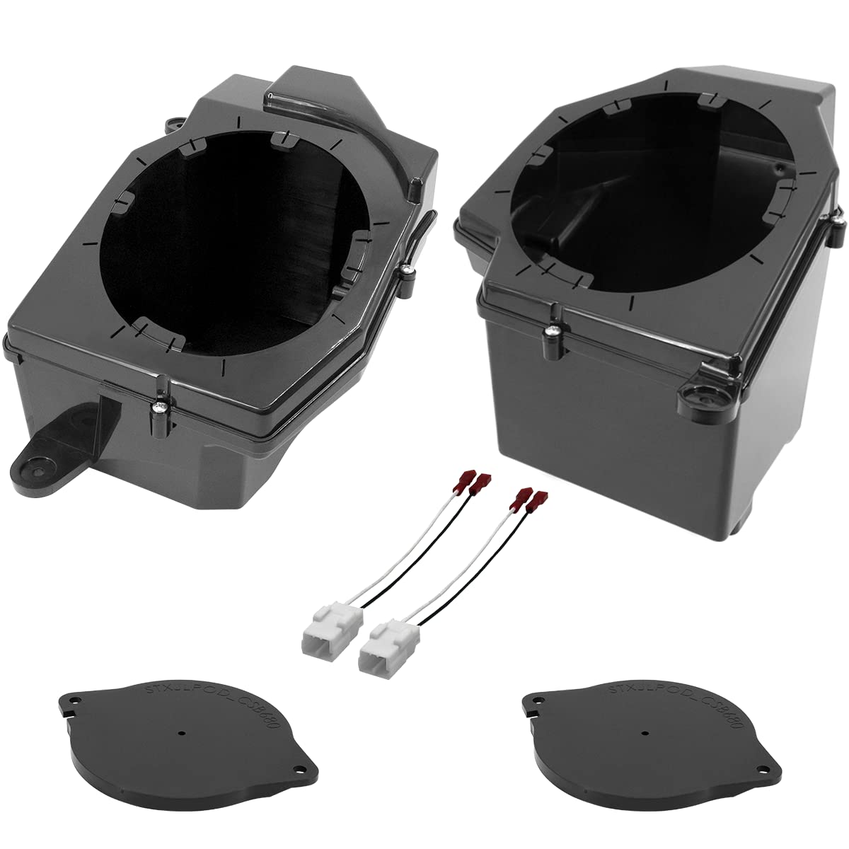 Adaptadores de Altavoz de 6.5 Pulgadas Stinger para Jeep Wrangler JL y Gladiator JT con Adaptadores de Altavoz de Agudos delanteros, Juego de Dos