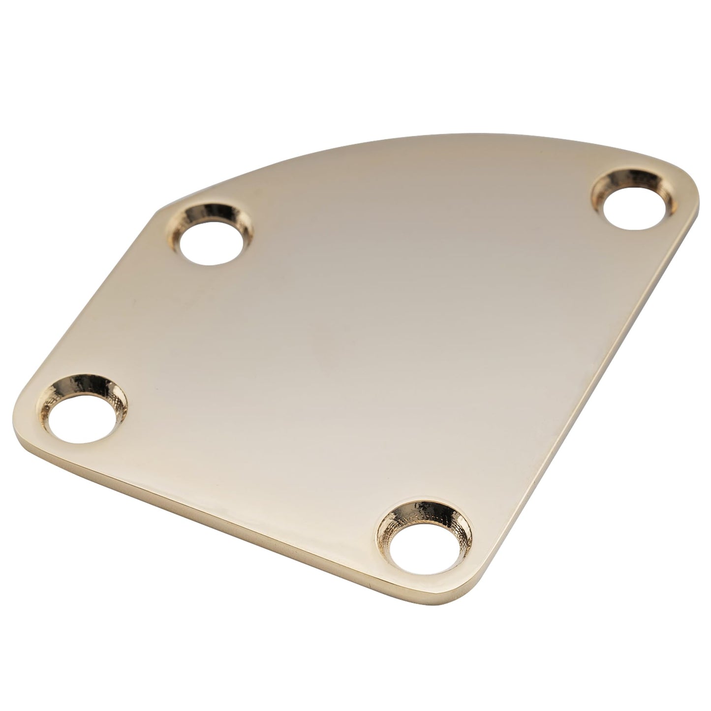 Musiclily Pro Placa Mástil Curvada de Acero Neck Plate para Guitarra Eléctrica Strat Tele o Bajo, Dorado