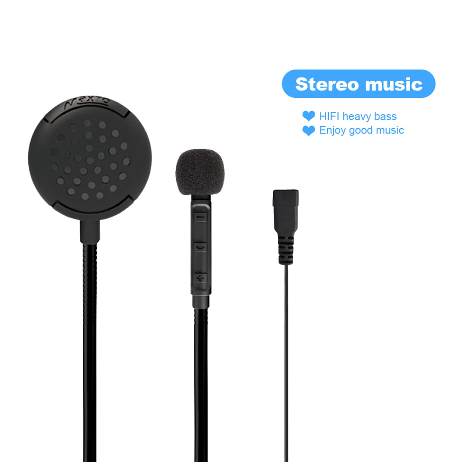 KIMISS Helmet Headphone, 1 par de Casco de Motocicleta BT Headset Auriculares Altavoces Soporte para Llamadas Manos Libres, Mensaje de Voz, Calidad de Sonido Genial
