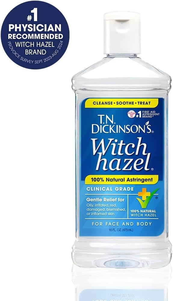 TN Dickinson's Witch Hazel Natural Astringent, 16 oz (Pack of 3)