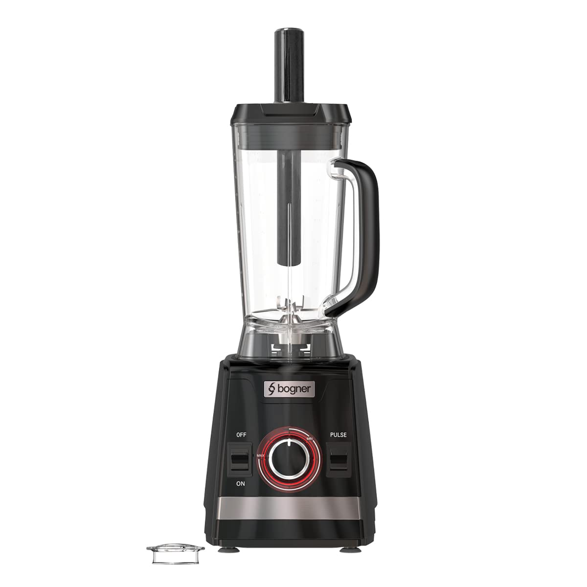 BOGNER Combo licuadora de uso rudo,1400W c/vaso de tritán extra de 2L Incluye tamper. Licuadora para casa o negocio, 8 cuchillas de acero inox