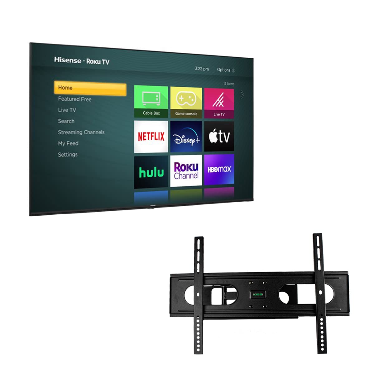 Hisense Television de 65" Class Serie R6 4K 2160p LED Smart TV con Motion Rate 60 Hz Funciona con el Asistente de Google + Soporte Incluido (Sin Bases) 65R6E4 (Reacondicionado)