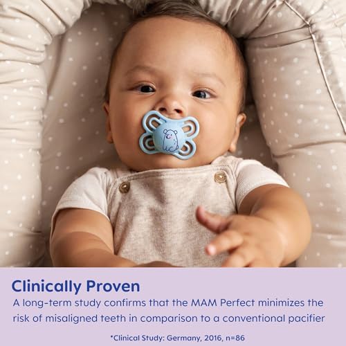 MAM Perfect Night 2 Piece Baby Pacifier, Girl, 6+ Months