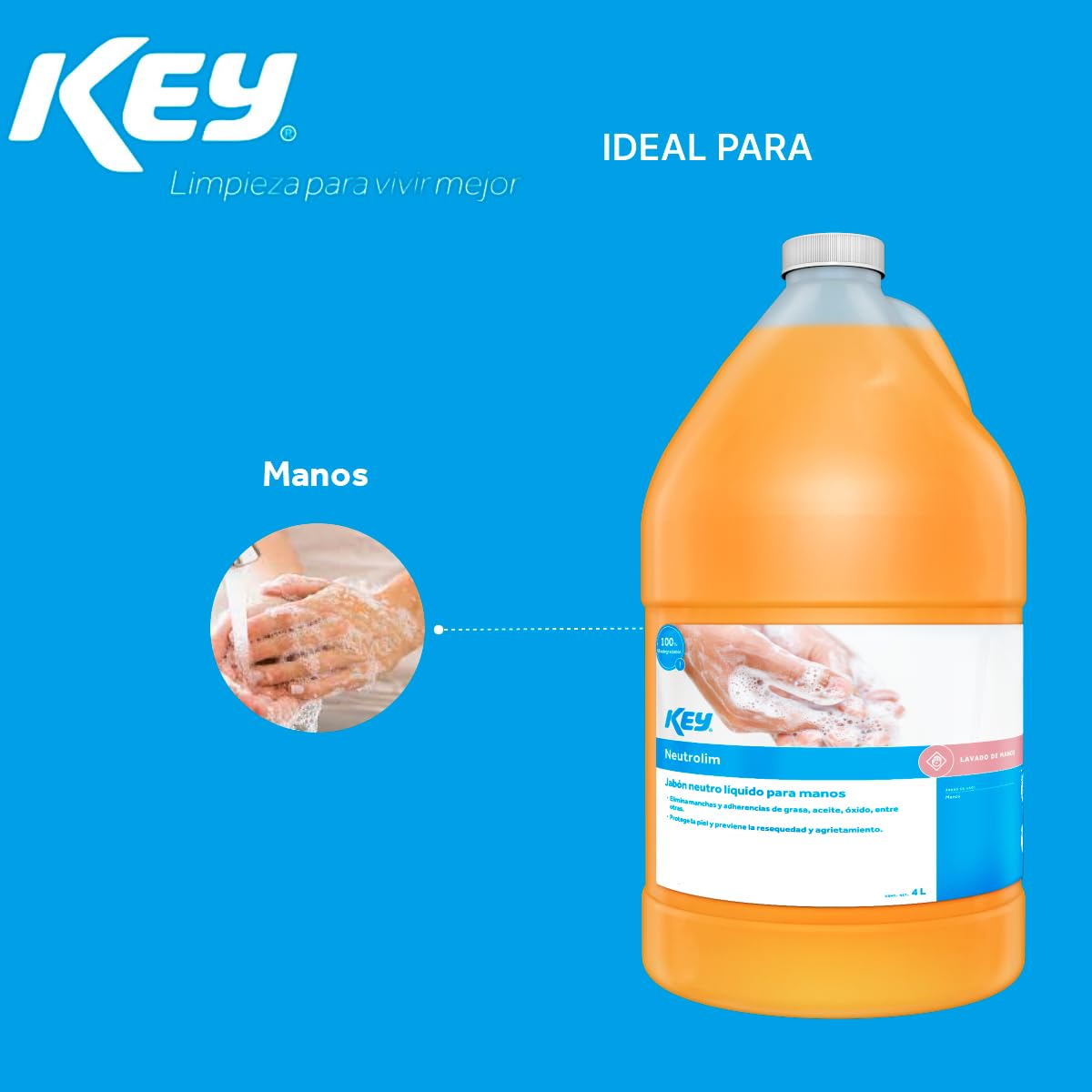 Key Jabon Manos Neutrolim 4l