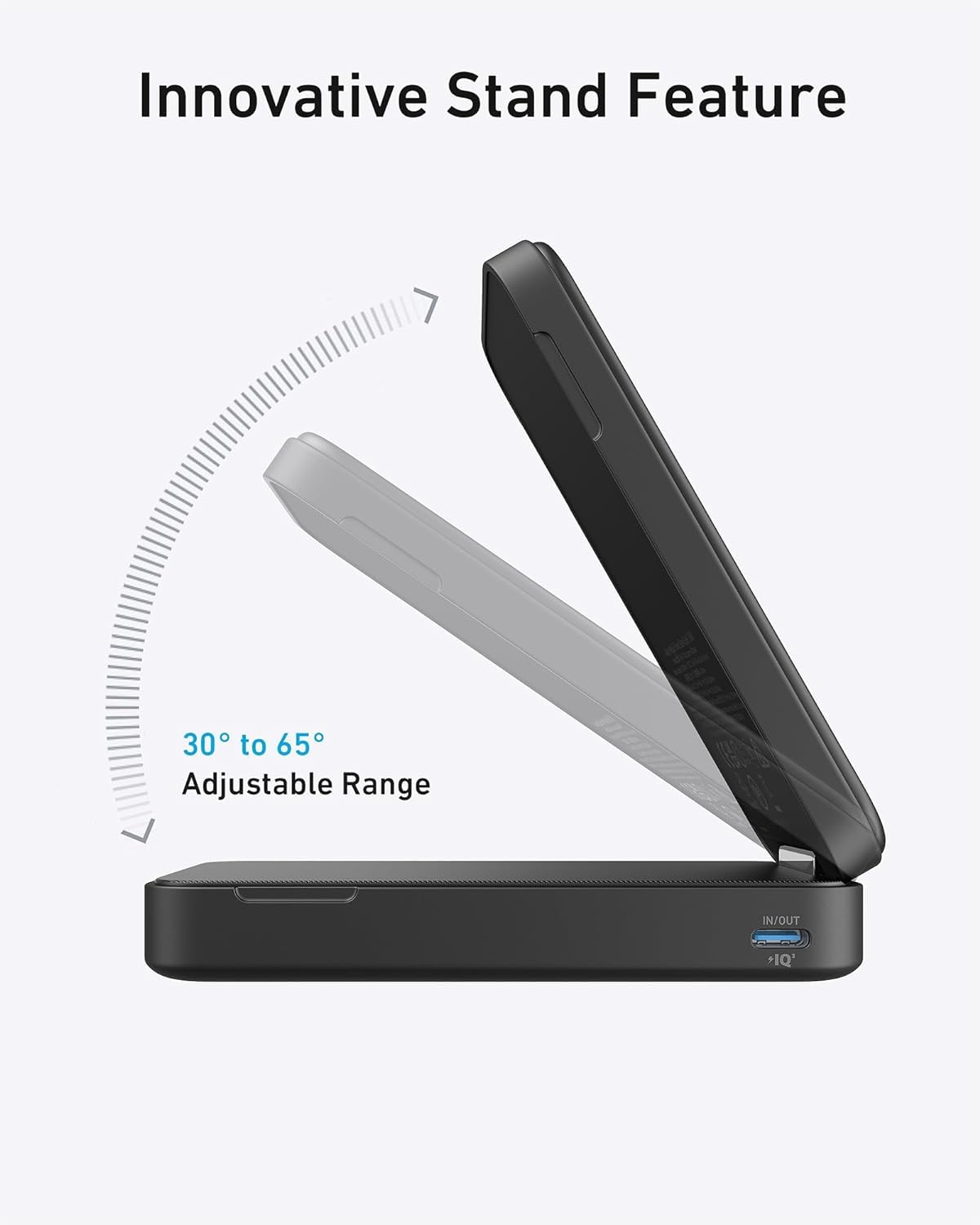 Batería Externa Anker MagGo Azul con Base Ajustable y Carga Inalámbrica para iPhone 15