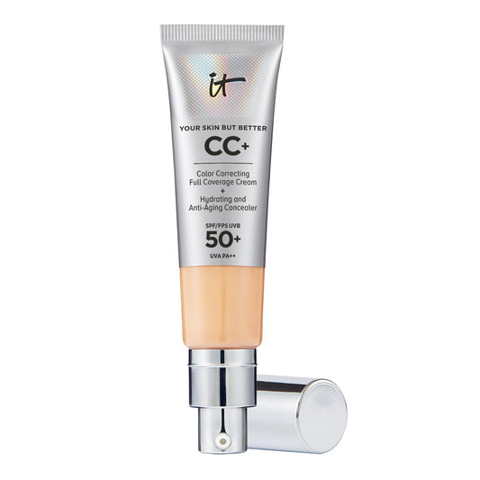 It Cosmetics CC+ Cream FPS 50 Medium, base de maquillaje con FPS 50, 32 ml