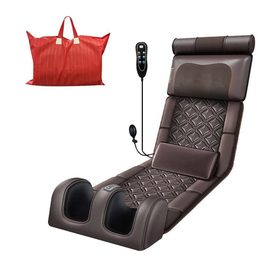 Mythya Cojín de Masaje Eléctrico, Masajeador de Cuerpo Completo, Colchoneta de Masaje con Calefacción, Almohadilla Masajeador de Espalda con Motores de Vibración, Máquina de Masaje de Piernas y Pies