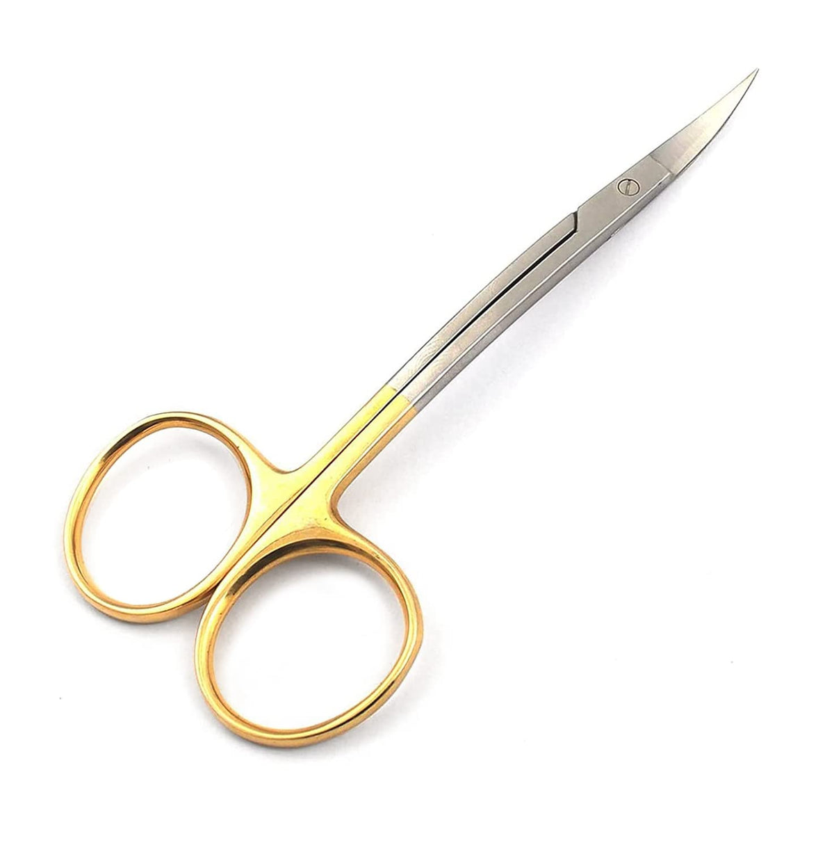 Laja las importaciones Tijeras 11,4 cm pulgadas la Grange asa curvada de chapados en oro Gum Dental Tijeras con carburo de tungsteno bordes extra fuerte y duradera