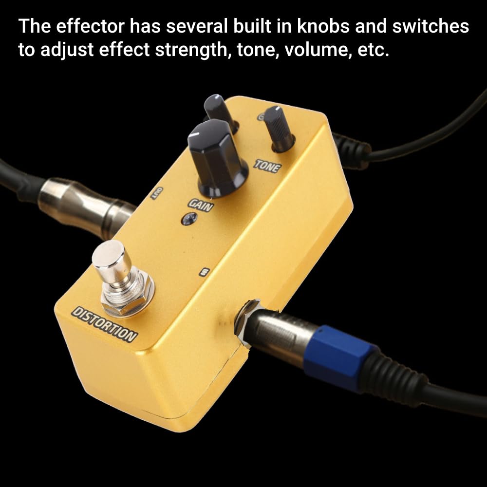 Pedal de Efectos de Guitarra Eléctrica Distorsión de Bloque único Pedal de Guitarra Mini Amplificador de Modulación Pedal de Simulación para Diferentes Escenarios de Juego