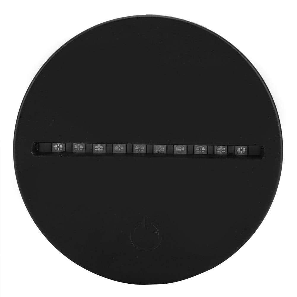 Luz de Noche 3D Yosoo Negra Patrón de Planeta con Interruptor Táctil USB