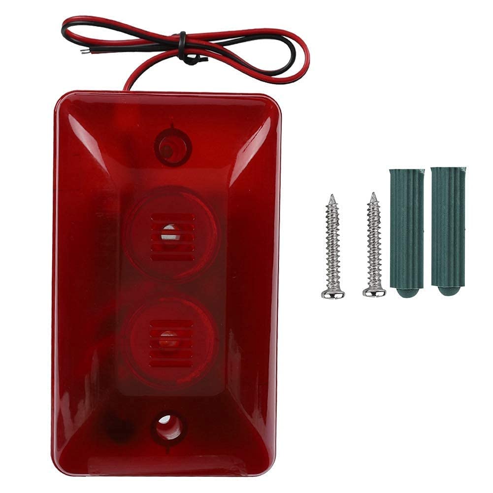 Sirena de Alarma 12V 15W con Luz Flash 120dB para Casa, Empresa y Comunidad