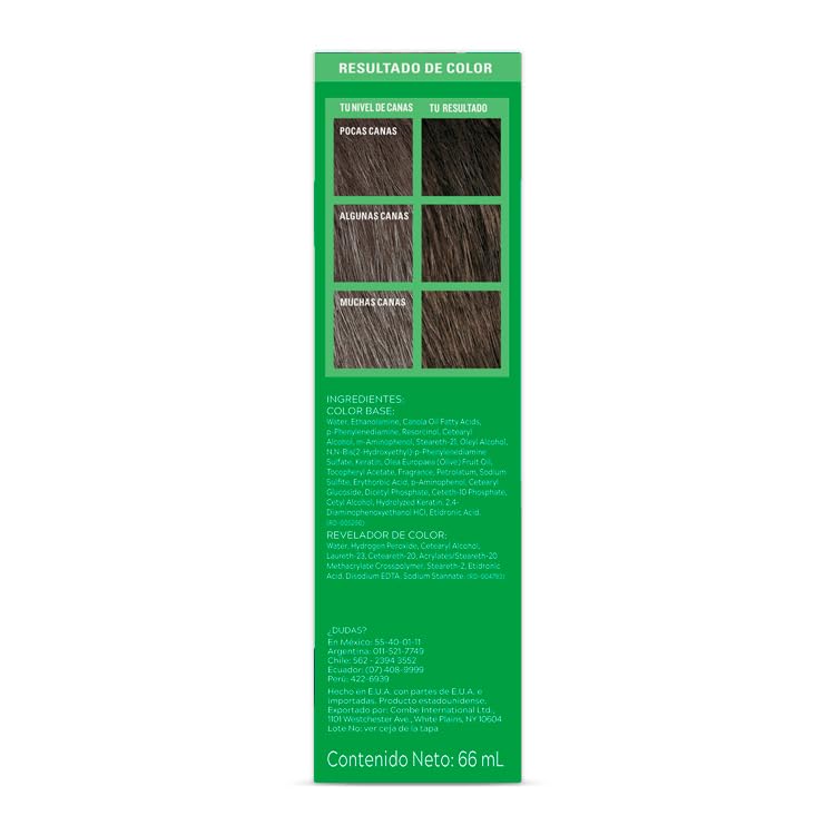 Just For Men Tinte colorante para hombre en shampoo, castaño oscuro H45, ideal para cubrir 100% de las canas, 66ml