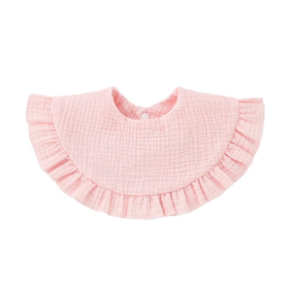 Nishine 4 baberos unisex de muselina para bebé, baberos giratorios de algodón de 360 grados, para dentición y alimentación, One Size Blanco